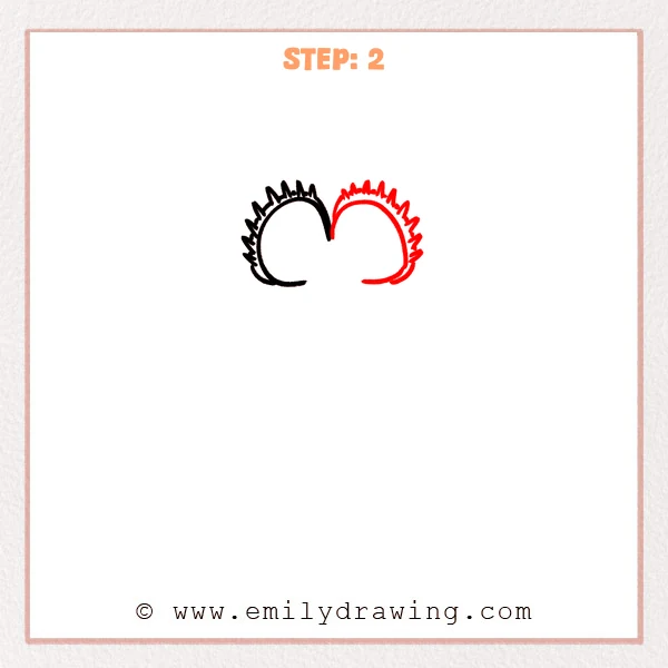 how to draw a venus fly trap - Step 2
